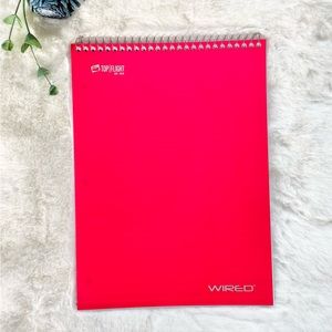 New w:tags TOP FLIGHT WIRED 1 Subject 70 Sheet College Ruled Notebook 20lb paper